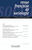 Revue française de sociologie, 64-4